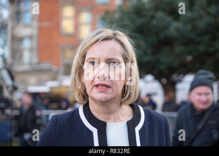 Westminster, London, UK. 12th Dec 2018. Amber Rudd on College Green outside Parliament Credit: George Cracknell Wright/Alamy Live News Stock Photo