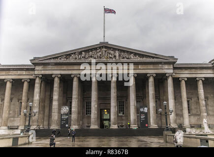 United Kingdom. 29th Nov, 2018. The British Museum in London, England, United Kingdom. The museum is a public institution with free entrance, dedicated to human history, art and culture. The museum has almost 6 million visitors per year and is ranked as the most popular attraction in the country. It was established in 1753 and has more than 8 million objects. Credit: Nicolas Economou/SOPA Images/ZUMA Wire/Alamy Live News Stock Photo