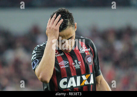 PR - Curitiba - 12/12/2018 - South American Cup 2018 - Atl tico-PR x Junior Barranquilla - Atletico-PR player Rafael Veiga regrets missed chance during match against Junior Barranquilla at Arena da Baixada Stadium for the Copa Sul- Americana 2018. Photo: Gabriel Machado / AGIF Stock Photo