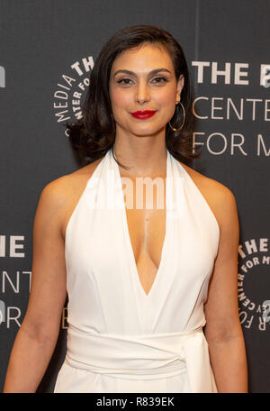 New York, USA - December 12, 2018: Morena Baccarin wearing dress by Misha Nonoo attends Back in Gotham: Preview Screening & Discussion at Paley Center for Media Credit: lev radin/Alamy Live News Stock Photo