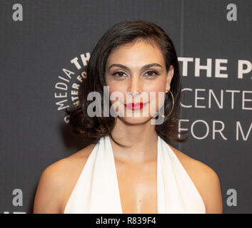 New York, USA - December 12, 2018: Morena Baccarin wearing dress by Misha Nonoo attends Back in Gotham: Preview Screening & Discussion at Paley Center for Media Credit: lev radin/Alamy Live News Stock Photo