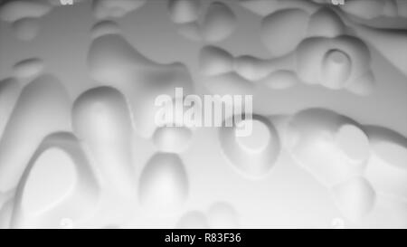 Close up of boiling water surface with bubbles, computer generated modern abstract background, 3d render backdrop Stock Photo