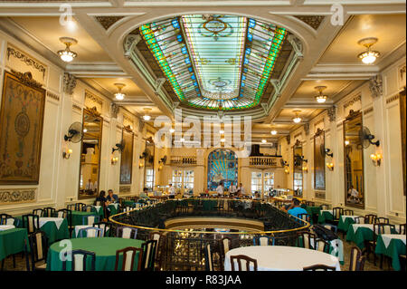 Confeitaria Colombo a traditional high end place for meetings in Rio de Janeiro, Brazil Stock Photo