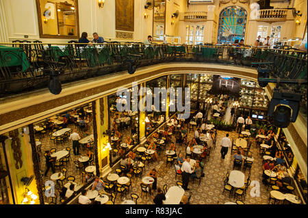 Confeitaria Colombo a traditional high end place for meetings in Rio de Janeiro, Brazil Stock Photo