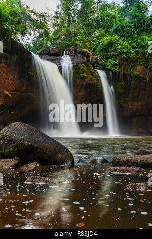 Haew Suwat Waterfall in Khao Yai National Park, Thailand Stock Photo