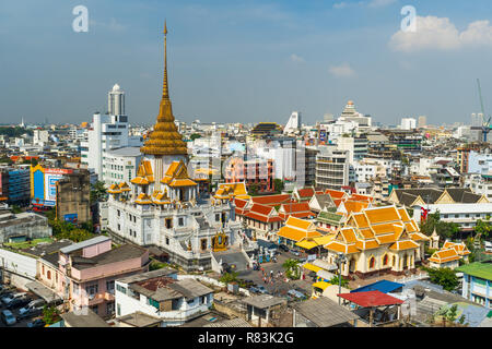 BANGKOK, THAILAND-Dec 1, 2018: Wat traimitr withayaram temple in Bangkok, Thailand Stock Photo