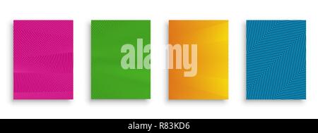 Modern cover design with colorful halftone gradients. Vector illustration. Minimal covers design. Trendy futuristic design Stock Vector