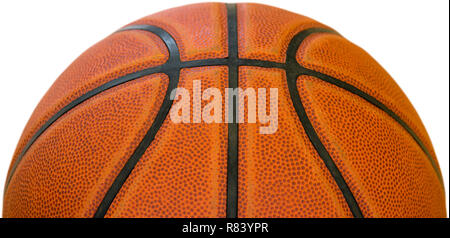 Ball for game in basketball of orange colour isolated on white background Stock Photo