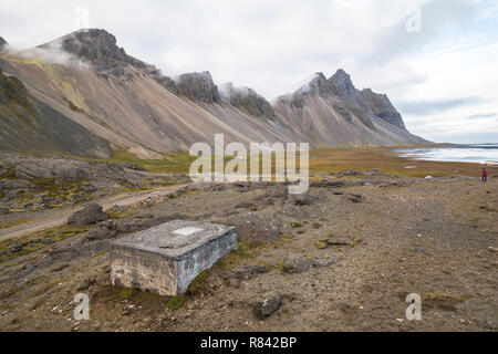 Stokksnes panorama landscape in south Iceland Stock Photo