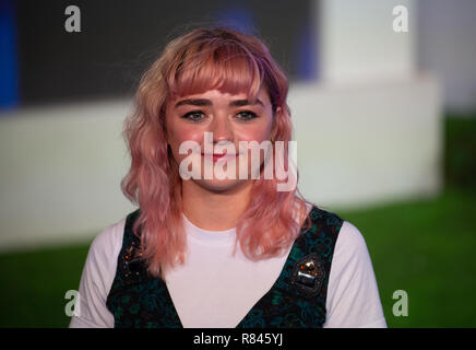 Maisie Williams, actress, best known as Arya Stark in Game of Thrones, arrives for the Premiere of 'Mary Poppins Returns' Stock Photo