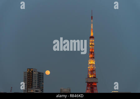 Tokyo Tower, Tokyo, Japan. A modern landmark Tower. Stock Photo