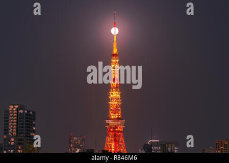 Tokyo Tower, Tokyo, Japan. A modern landmark Tower. Stock Photo