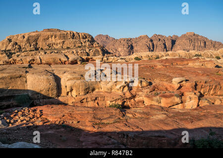 Landschaft bei der historischen Ruinenstätte Petra, Jordanien, Asien | landscape around the ancient city of Petra, Jordan, Asia Stock Photo