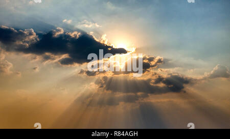 Beautiful colored clouds during sunset Stock Photo