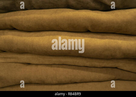 Multicolored cushions or pillows on display in store Stock Photo