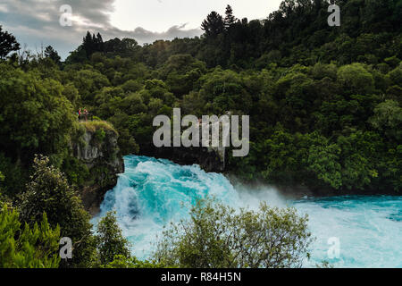 Huka fall during sunset, North island New Zealand Stock Photo