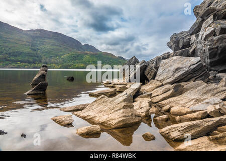 The Colleen Bawn Rock, Muckross Lake, Killarney National Park, County Kerry, Ireland. Stock Photo