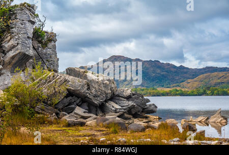 The Colleen Bawn Rock, Muckross Lake, Killarney National Park, County Kerry, Ireland. Stock Photo