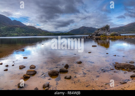 The Colleen Bawn Rock, Muckross Lake, Killarney National Park, County Kerry, Ireland. Stock Photo