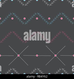 Hand drawn abstract seamless pattern. Geometrical minimalistic background in Scandinavian style. Elegant texture for surface designs, textiles, wrappi Stock Vector