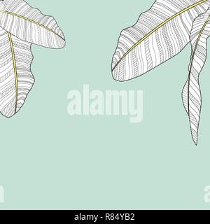 Palm Leaf Vector Background Illustration Stock Vector