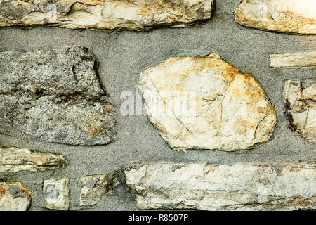 Rock bricks patterned laying Black And White Textured Stock Photo