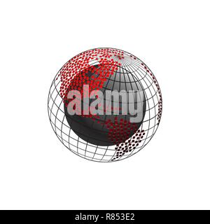 globe ilustration logo vector template, Earth logo template. Globe sign Stock Vector