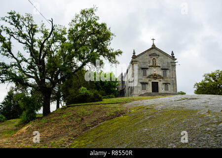 Povoa de Lanhoso, Portugal - May 31, 2018 : Chapels of the Shrine of Our Lady of Pilar Braga, Portugal