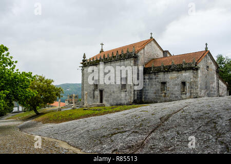 Povoa de Lanhoso, Portugal - May 31, 2018 : Chapels of the Shrine of Our Lady of Pilar Braga, Portugal