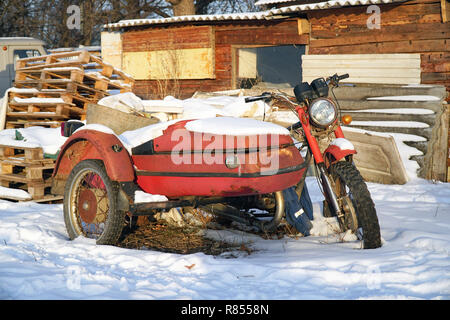 Old abandoned motorcycle with sidecar Stock Photo - Alamy
