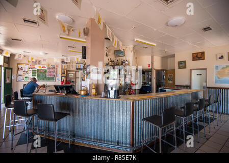 At the bar in the Shakespeare Hotel, Barcaldine Queensland Stock Photo