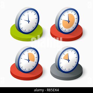 Clock Icon in trendy flat style isolated time symbol for your web design, logo Stock Vector