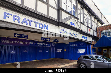 Entrance to Fratton Park football ground in Frogmore Road, Portsmouth Stock Photo