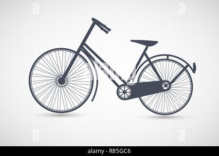 Vintage retro bicycle silhouette Stock Vector