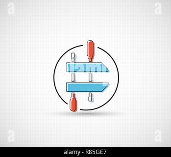 Creative web icon tools vices in a linear style Stock Vector