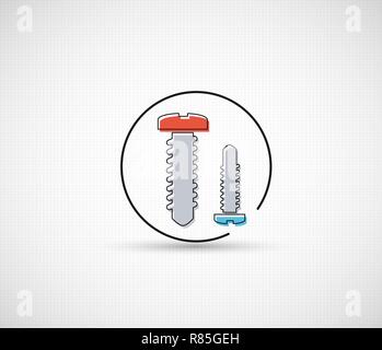 Creative web icon tool screw in a linear style Stock Vector