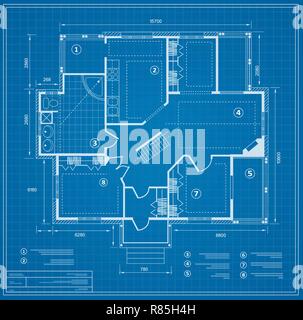 House Plan Drawing. Figure Of The Jotting Sketch Of The Construction ...