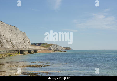 Chalk cliffs at Rottingdean near Brighton in East Sussex, England Stock Photo