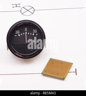 Modern central computer processors CPU Stock Photo