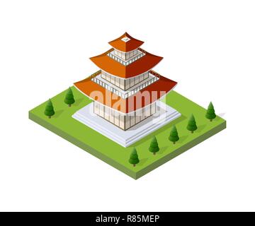 Isometric 3D city Stock Vector