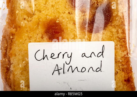 Homemade cherry and almond cake Stock Photo
