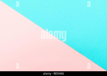 Pink and turquoise color paper texture background. Trend colors, geometric paper background. Colorful of soft paper background Stock Photo