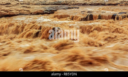 December 13, 2018 - Linfen, Linfen, China - Linfen, CHINA-Scenery of Hukou Waterfall at Yellow River in northwest ChinaÃ¢â‚¬â„¢s Shanxi Province. (Credit Image: © SIPA Asia via ZUMA Wire) Stock Photo