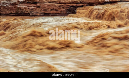 December 13, 2018 - Linfen, Linfen, China - Linfen, CHINA-Scenery of Hukou Waterfall at Yellow River in northwest ChinaÃ¢â‚¬â„¢s Shanxi Province. (Credit Image: © SIPA Asia via ZUMA Wire) Stock Photo