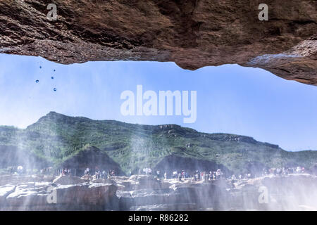 December 13, 2018 - Linfen, China - Under the Hukou Waterfall at Yellow River in northwest China's Shanxi Province. (Credit Image: © SIPA Asia via ZUMA Wire) Stock Photo