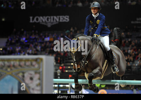 Prague, Czech Republic. 13th Dec, 2018. Anna Kellnerova of PRAGUE LIONS TEAM during the Longines Global Champions Playoffs 2018 in Prague in the Czech Republic. *** Local Caption Credit: Slavek Ruta/ZUMA Wire/Alamy Live News Stock Photo