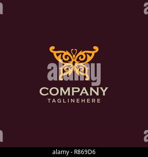 Butterfly Logo Design Template Stock Vector