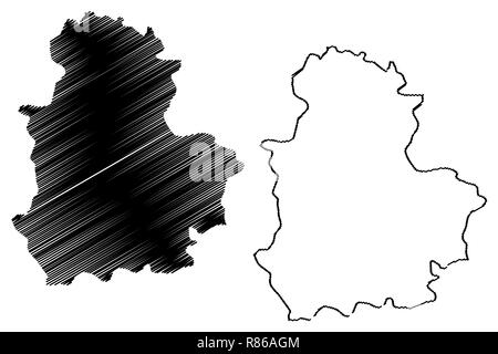 Corum Provinces of the Republic of Turkey map vector illustration