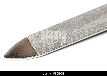 nail file isolated on a white background macro Stock Photo