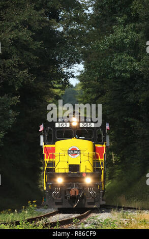 Diesel locomotive ALCOA C420 number CVSR 365. Operated as special event on the Cuyahoga Valley Scenic Railroad. Peninsula Depot, Cuyahoga Valley Natio Stock Photo